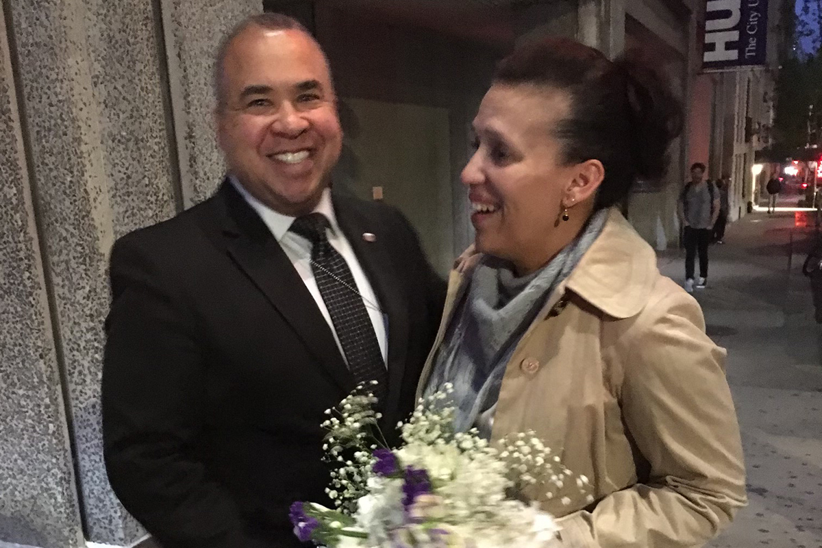 MSK's Associate Director of Environmental Services, Jose Casas, and his wife, Nydia