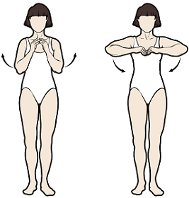 Figura 2. Figura 2. Alas con los hombros sin restricción de amplitud de movimiento