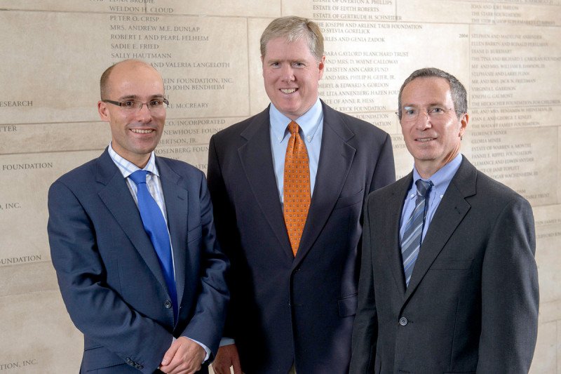 (From left) Charles Swanton from the London Research Institute, Sean Morrison of the University of Texas Southwestern Medical Center, and Jeffrey Settleman of Genentech.