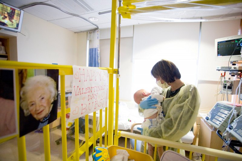 Patients and families are encouraged to add personalized touches, like special signs and notes, creating a home-away-from-home atmosphere.