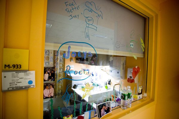 Patients and their families enjoy personalizing inpatient room windows and entryways.