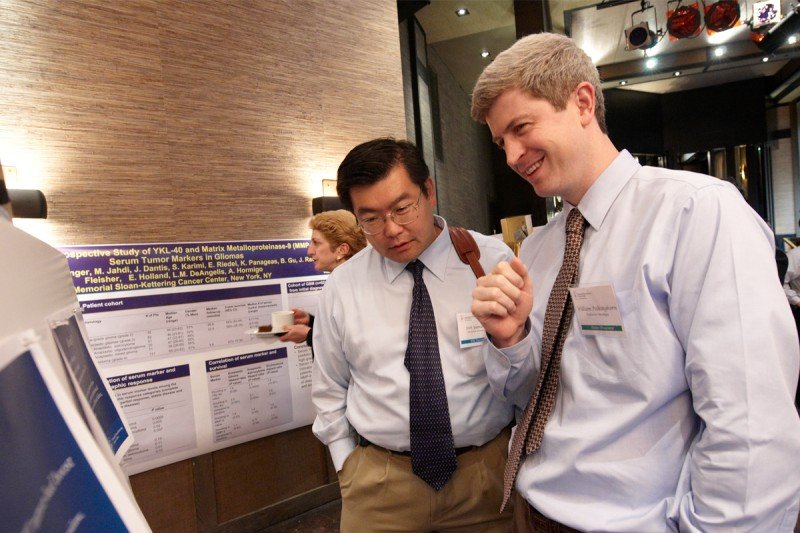 Josh Yamada, Radiation Oncology BTC Member; and William Polkinghorn, Poster Presenter, Radiation Oncology Fellow