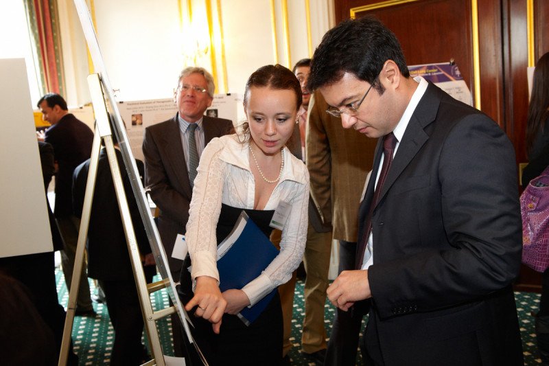 Elena Fomchenko, Poster Presenter, and Antonio Omuro, Neurology BTC Member