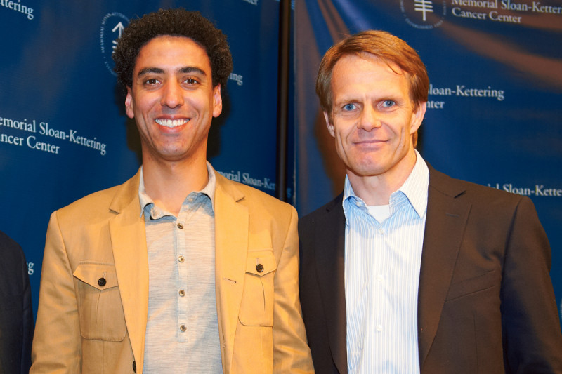 PhD recipient Yosif Ganat (left) with his faculty mentor, stem cell biologist Lorenz Studer.