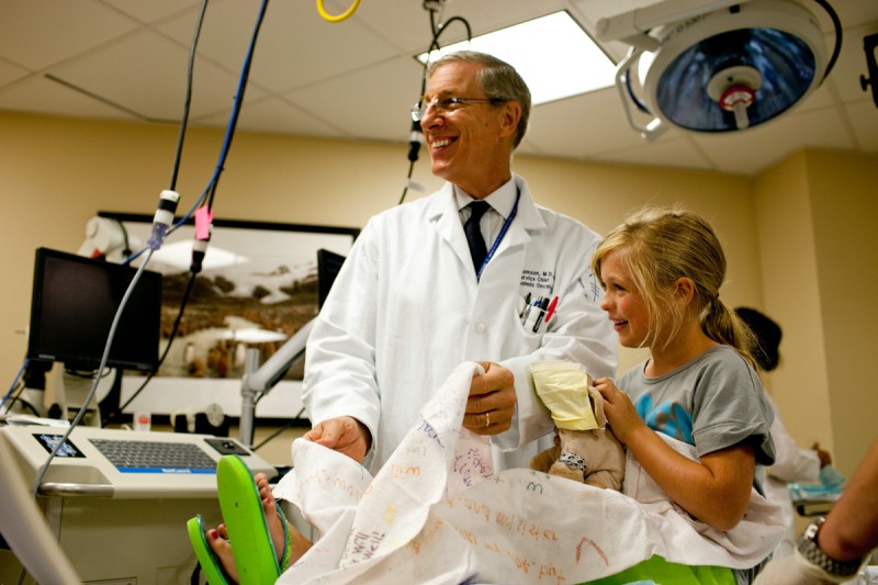 Personalized Care -- David Abramson, Chief of the Ophthalmic Oncology Service, interacts with a patient. Pictured: David Abramson
