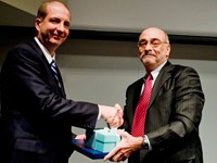 Physician-in-Chief Robert Wittes presented the Willet F. Whitmore Award for Clinical Excellence medical oncologist Robert Motzer.