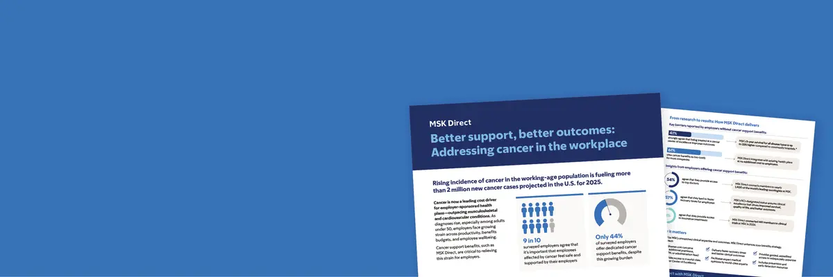 Cover page of the "Measuring Value in Cancer Care: A Resource for Employers" whitepaper