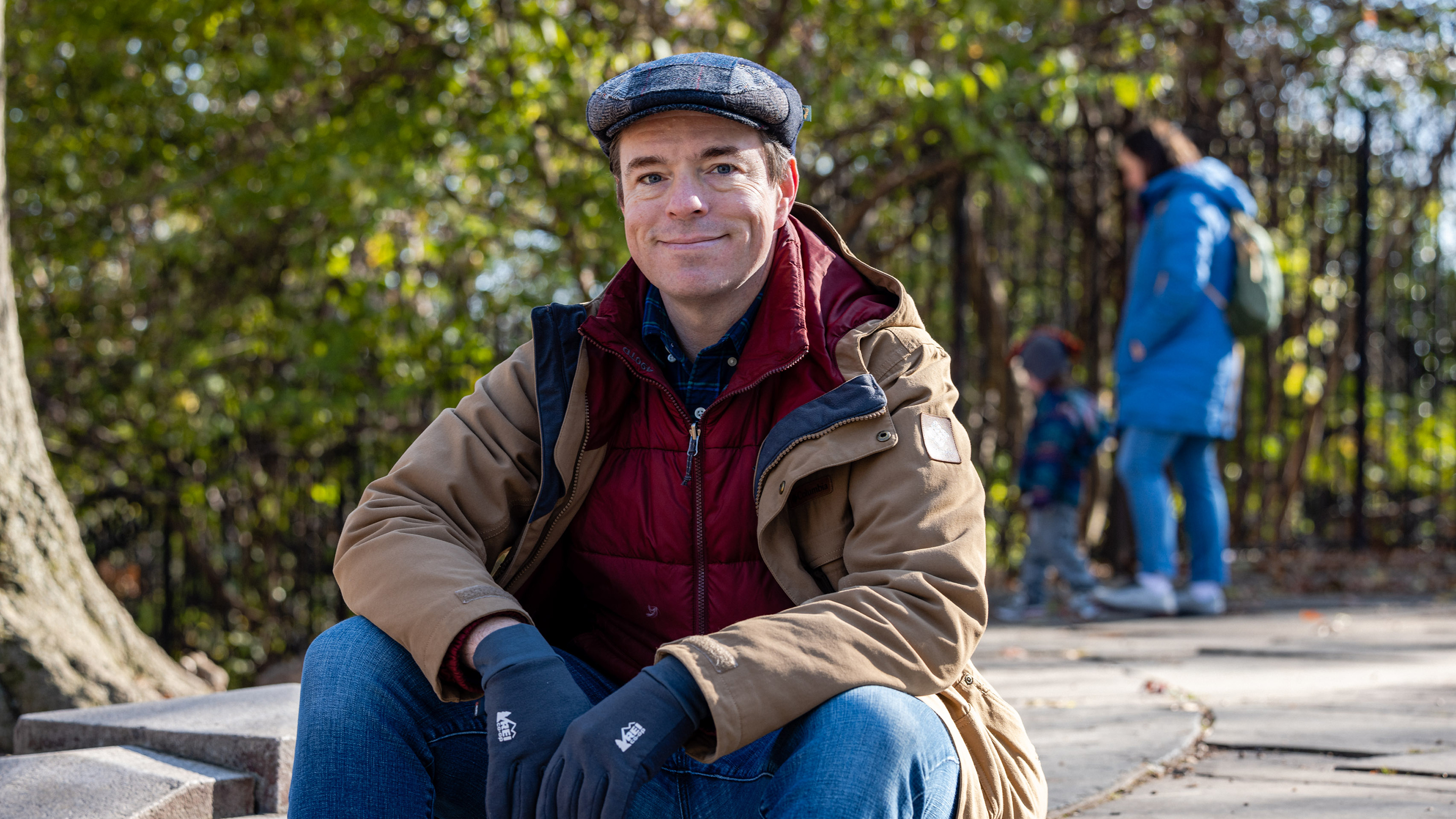 An MSK patient, sitting in Prospect Park dressed for the cold, was diagnosed within 10 days of his first appointment. 