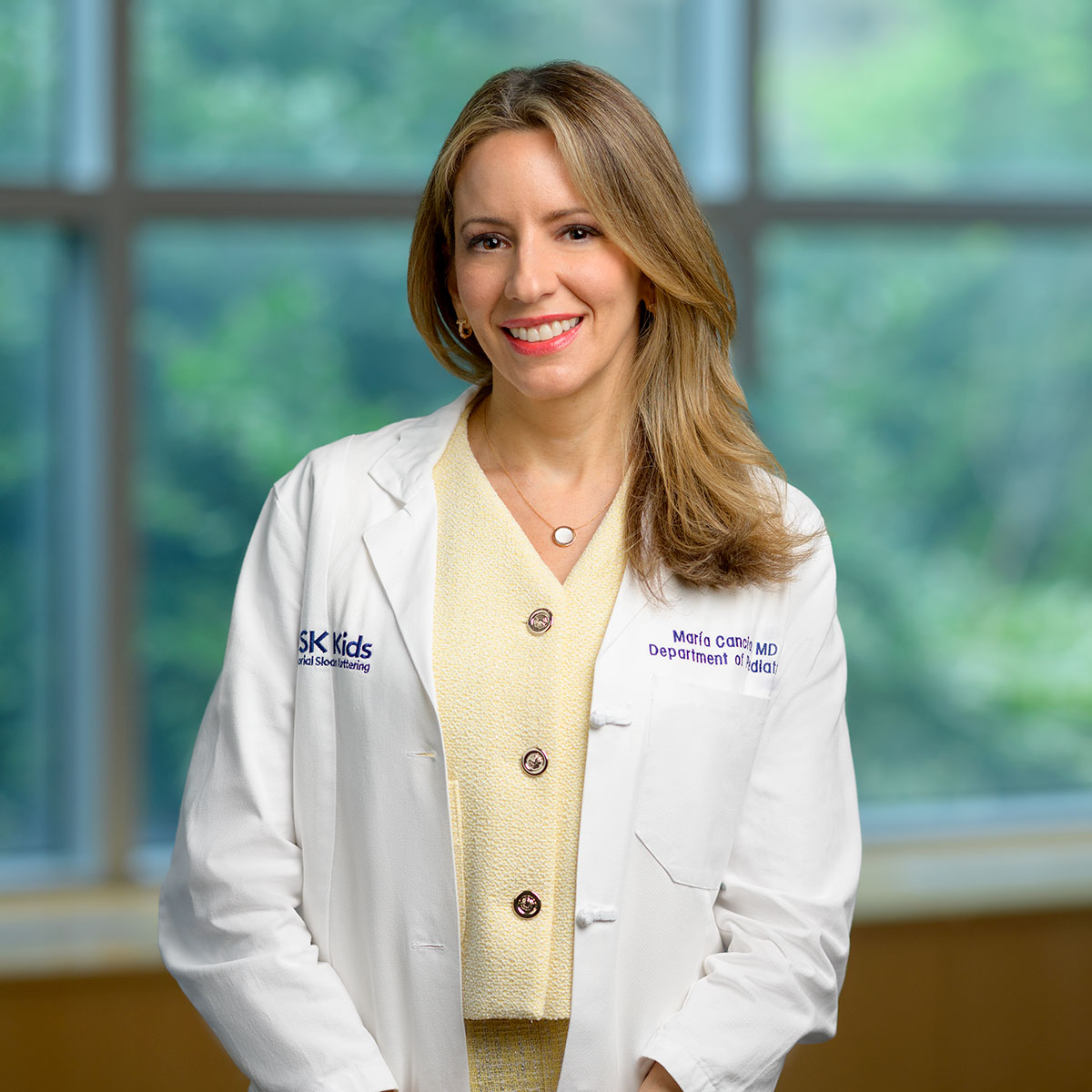 MSK pediatric oncologist Maria Cancio