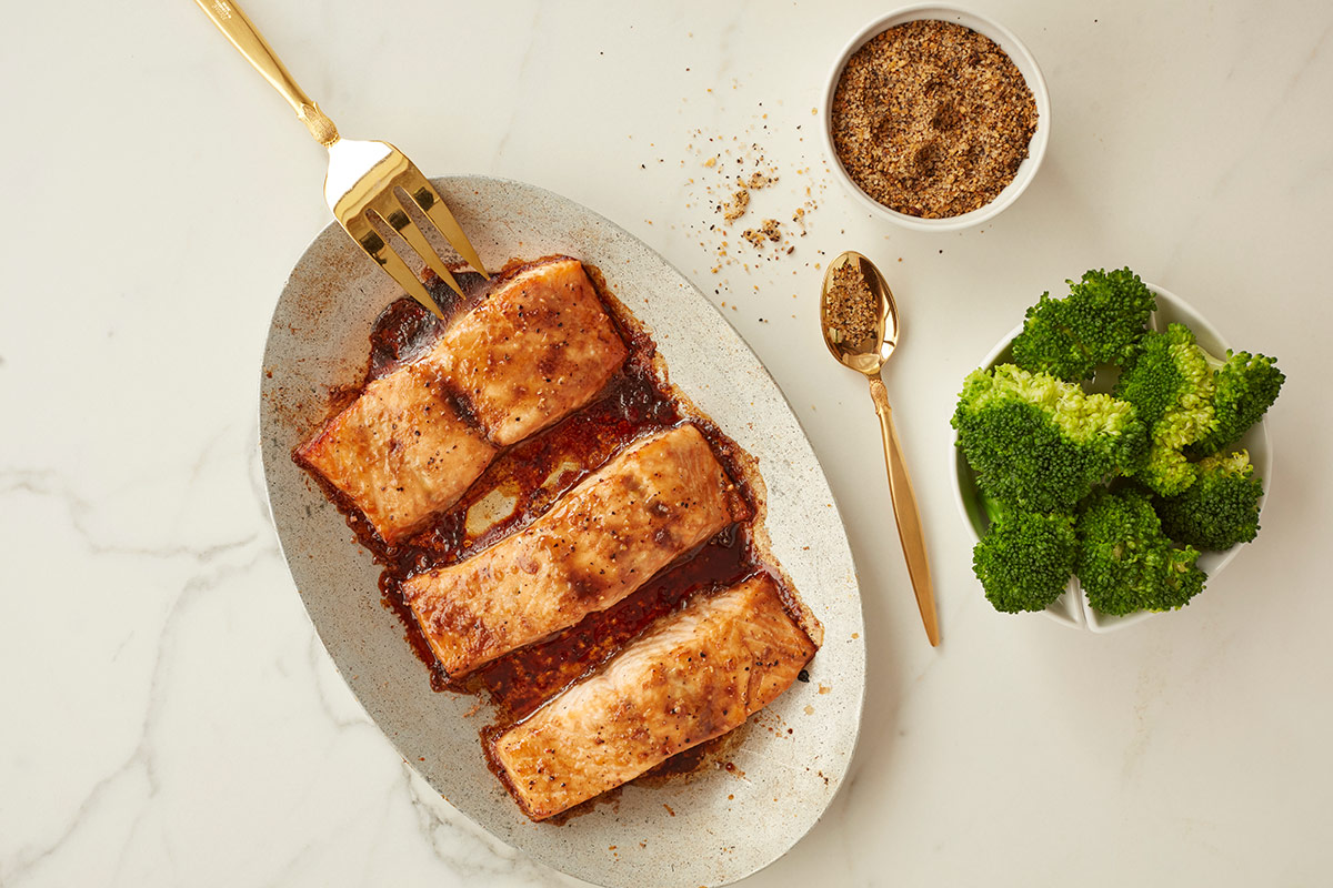 Baked Salmon with Montreal Spice Rub