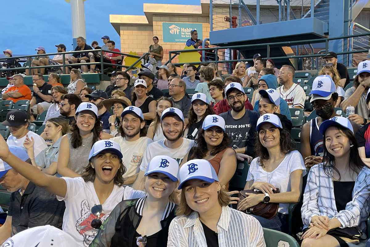 MSK postdocs at a baseball game