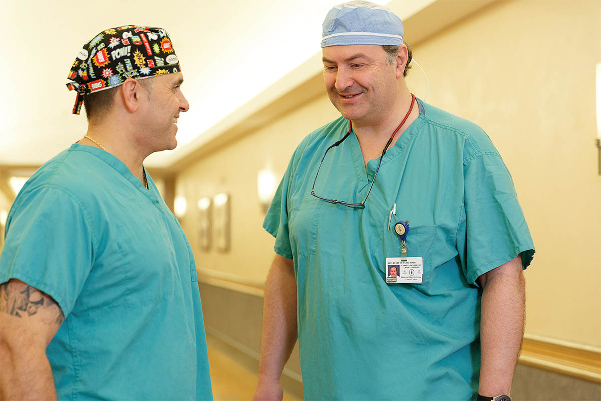Surgeons Mario Leitao (left) and Nadeem Abu-Rustum