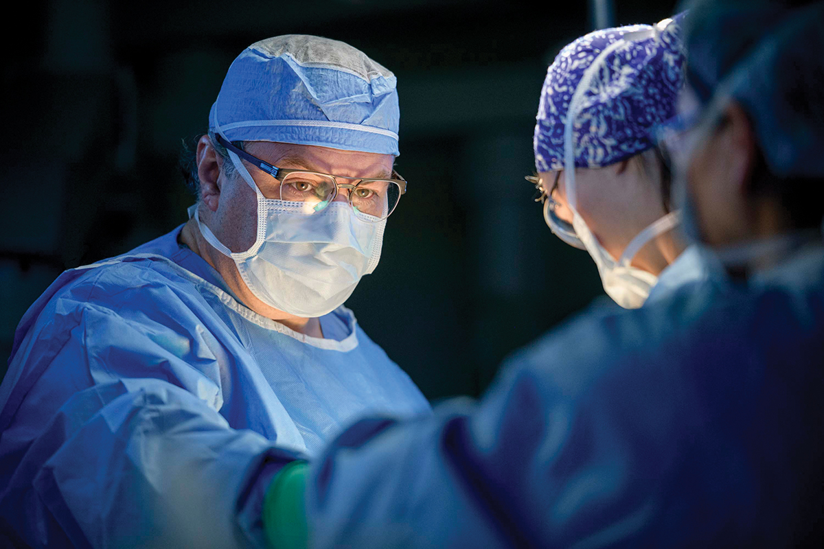 MSK gynecologic surgeon Nadeem Abu-Rustum in the operating room