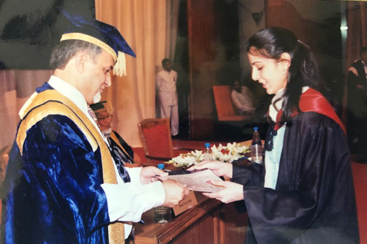 Graduating from Government Medical College, Chandigarh