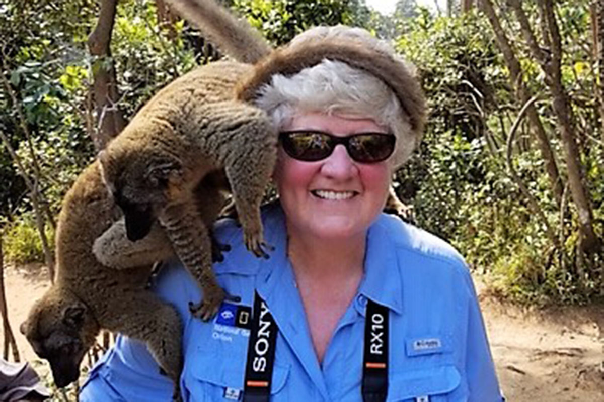 Cynthia McCollum with lemurs