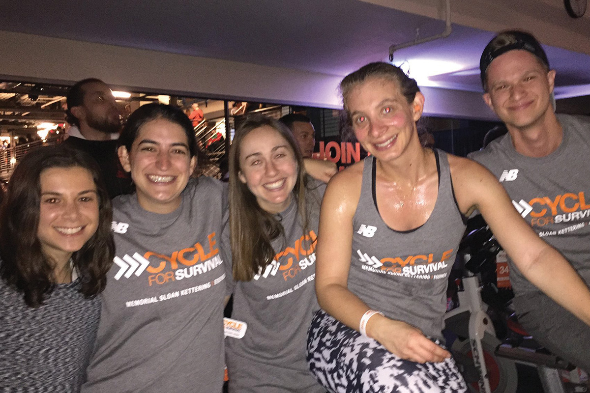 Group of people at Cycle for Survival