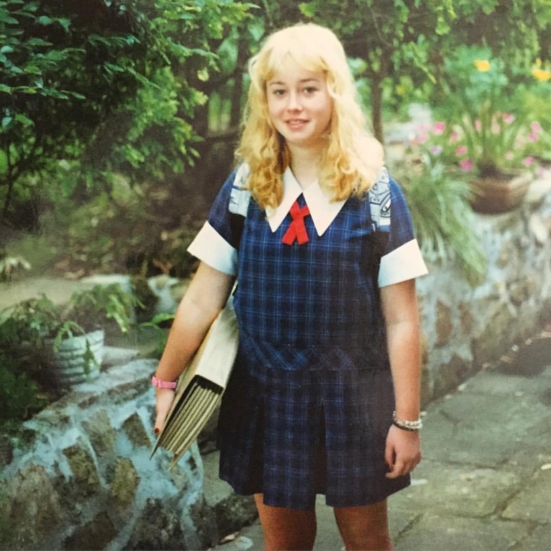Lucy in her 10th-grade school uniform