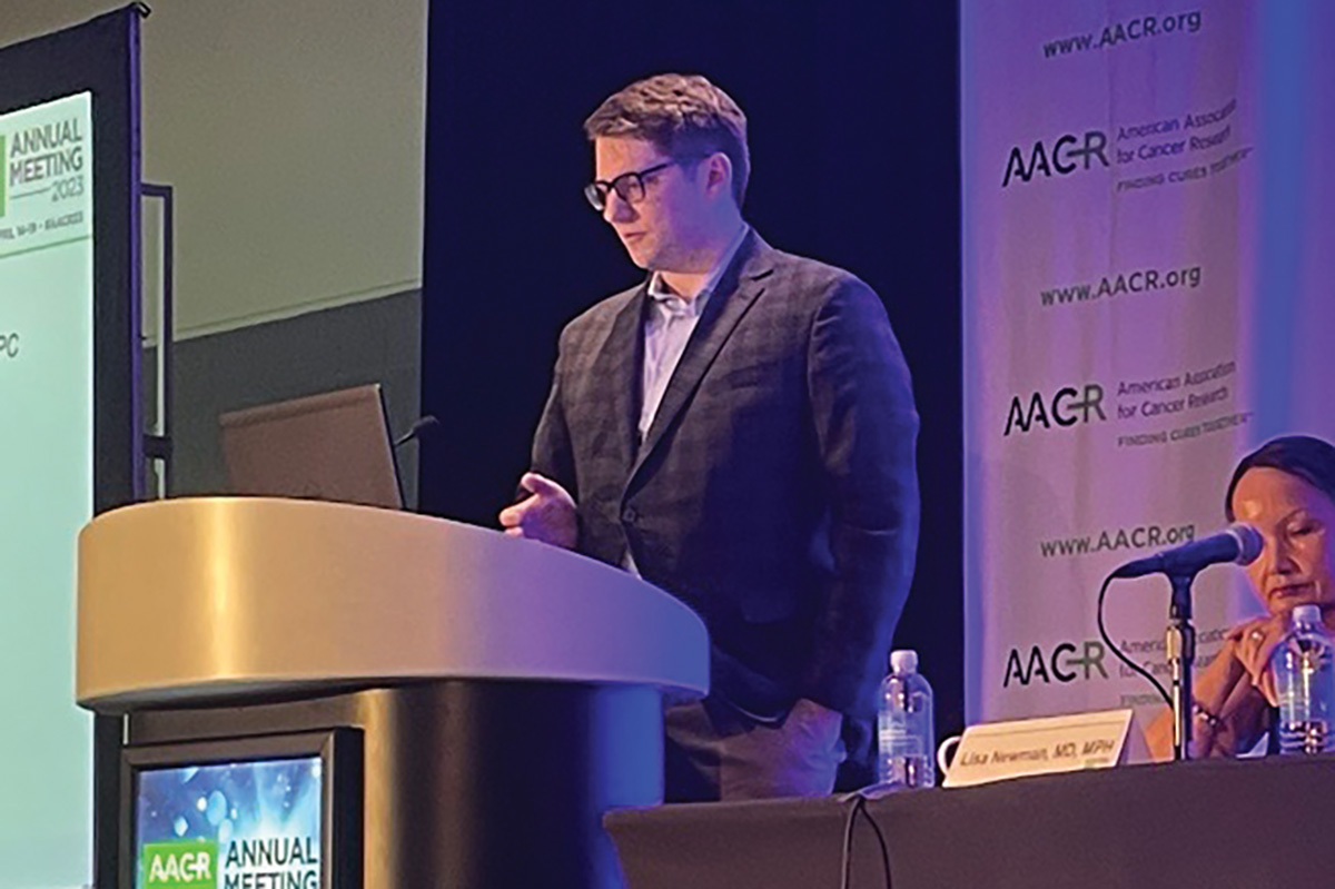 Henry Walch presented his findings on the genetic makeup of colorectal tumors at the annual meeting of the American Association for Cancer Research.