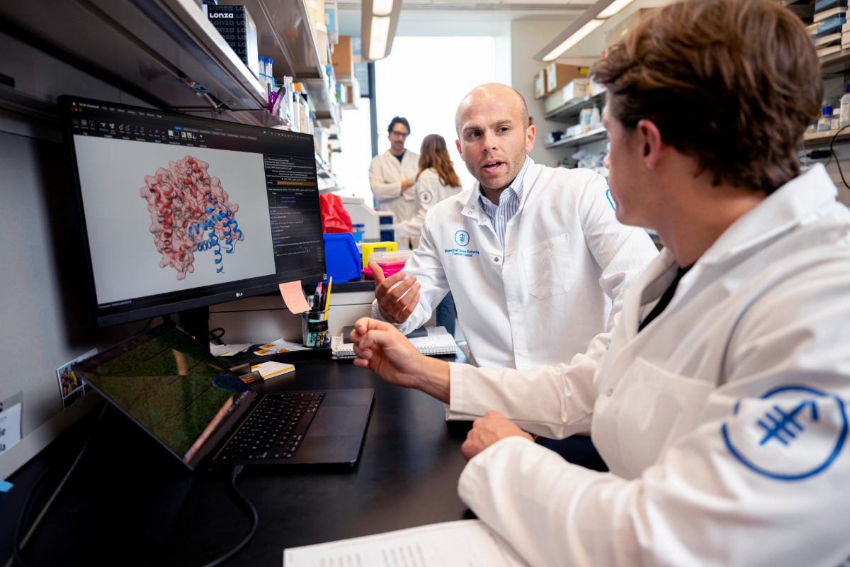 Caleb Lareau in his lab