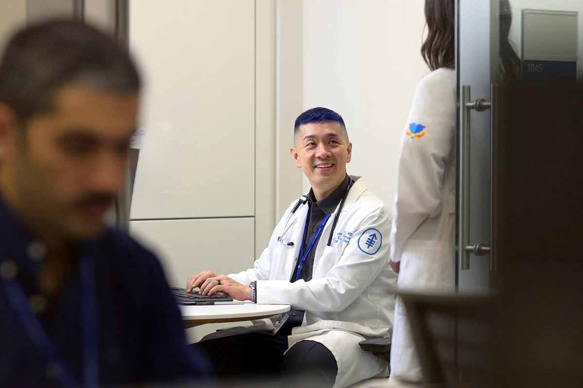 Dr. Alexander Drilon seen in clinic