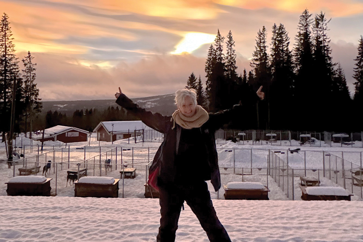 Erin Bogren in snowy Swedish landscape