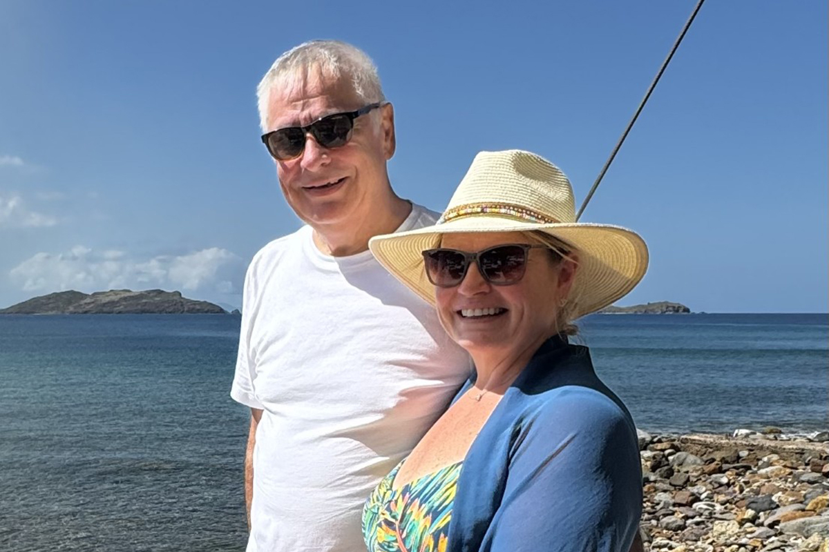 Beth and Mark Ryzyk on the beach