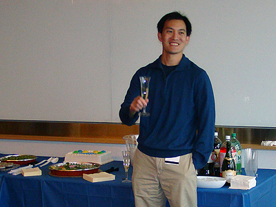 Derek Tan toast Renato Bauer, diversity oriented synthesis, rational drug design, and chemical biology research