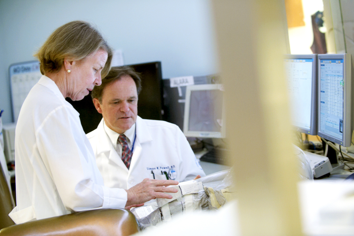 Beryl McCormick, Chief of the External Beam Radiation Service, and Simon Powell, Chair of the Department of Radiation Oncology, lead efforts to improve radiation therapy techniques for our patients.