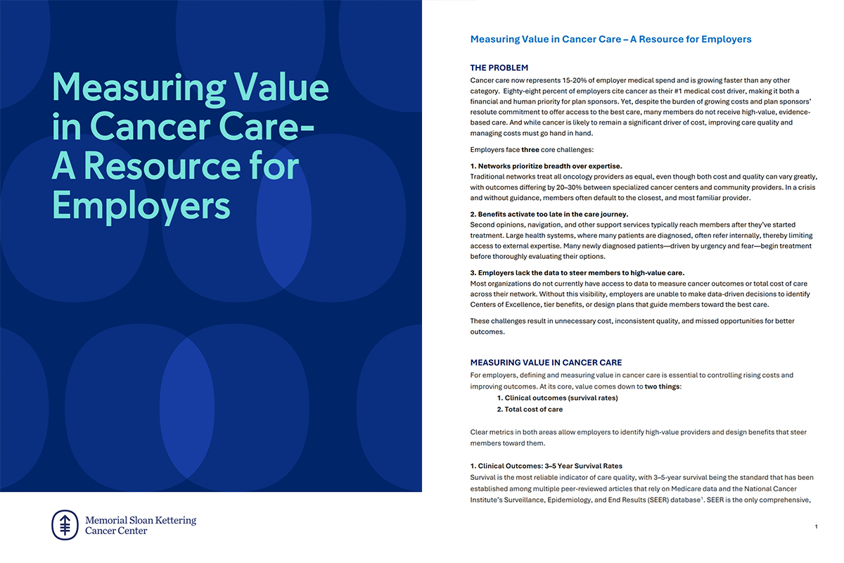 Measuring Value in Cancer Care