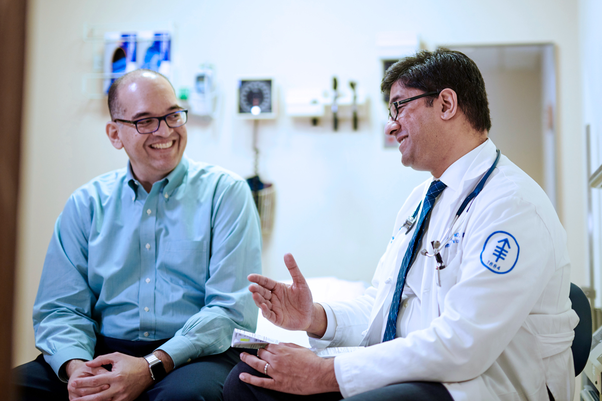 Patient and doctor in conversation