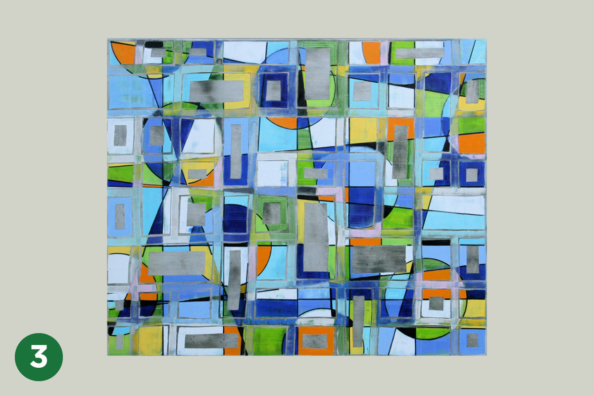 Pattern Blue Green by Petra Rös-Nickel