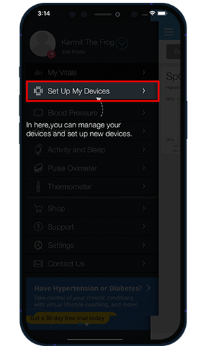 Figure 4. Select “Set Up My Devices”