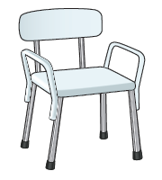 Figure 2. Shower chair with arms and back