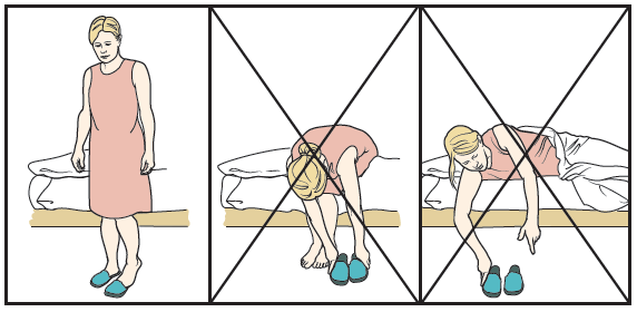 Figure 7. Putting on slippers while standing