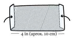 Figura 15. Doble los lados de la cinta de papel Micropore
