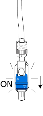 Figure 4. Flow switch in the “On” position