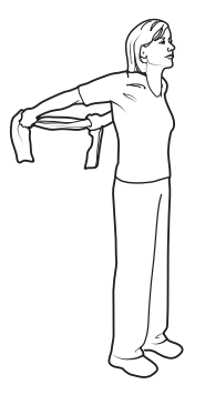 Рисунок 4. Растяжка с отведением рук назад