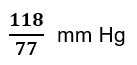 blood pressure fraction 118/77