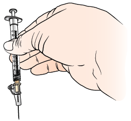 Figure 4. Twisting the base of the needle