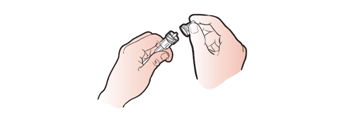 Figure 17. Removing the protective cap from TPN tubing