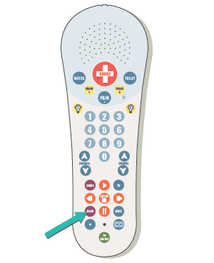 Figure 2. The “Menu” button on your remote