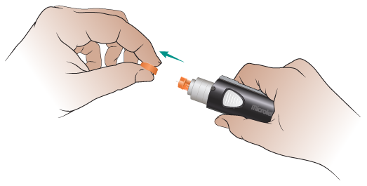 Figure 7. Pull the tab off the lancet