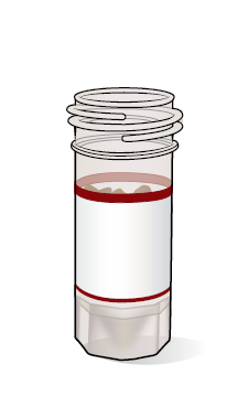 Figure 5. Stool and liquid at the red line