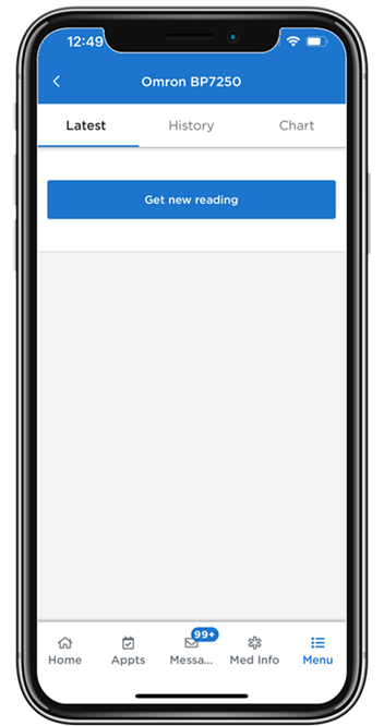 Figure 5. Tap “Get new reading”