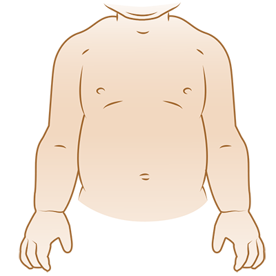 Front of child's upper body