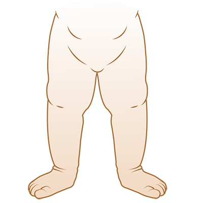 Front of child's lower body