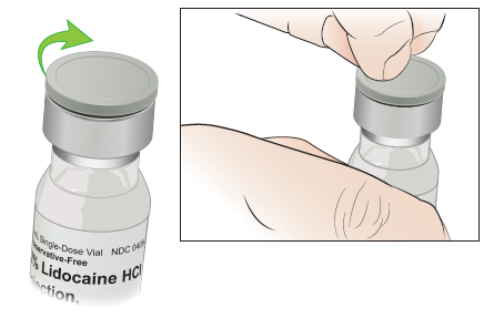 Figure 2. Take the cap off the vial