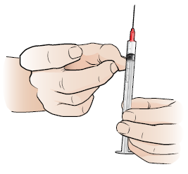 Figure 5. Tap the side of the syringe