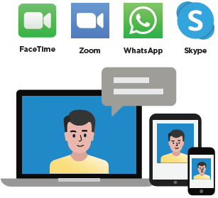 Figure 4. Video calling from your computer or smart device
