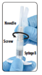 Figure 10. Screw the needle into syringe B